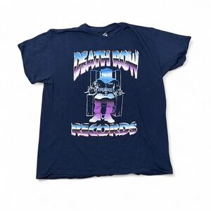 navy blue Death Row Records tee
